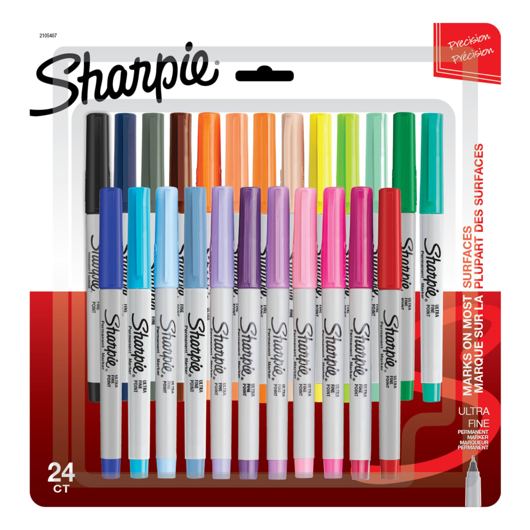 Sharpie® Ultra Fine Point Permanent Markers, 24 Count
