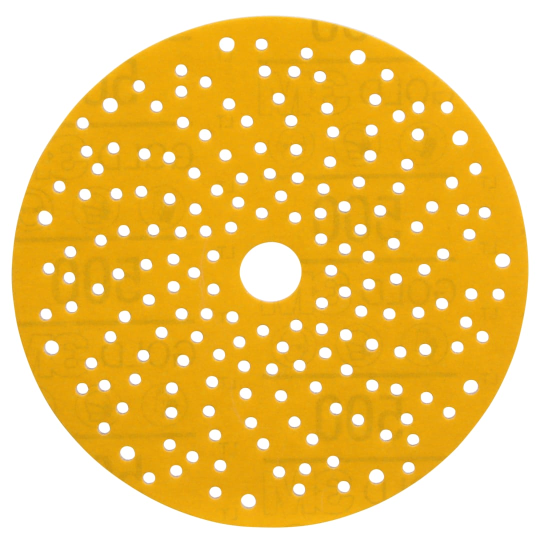 3M™ Hookit™ 288U Sarı Süngerli Disk Zımpara, 150 mm, Çok Delikli, 500, 41140