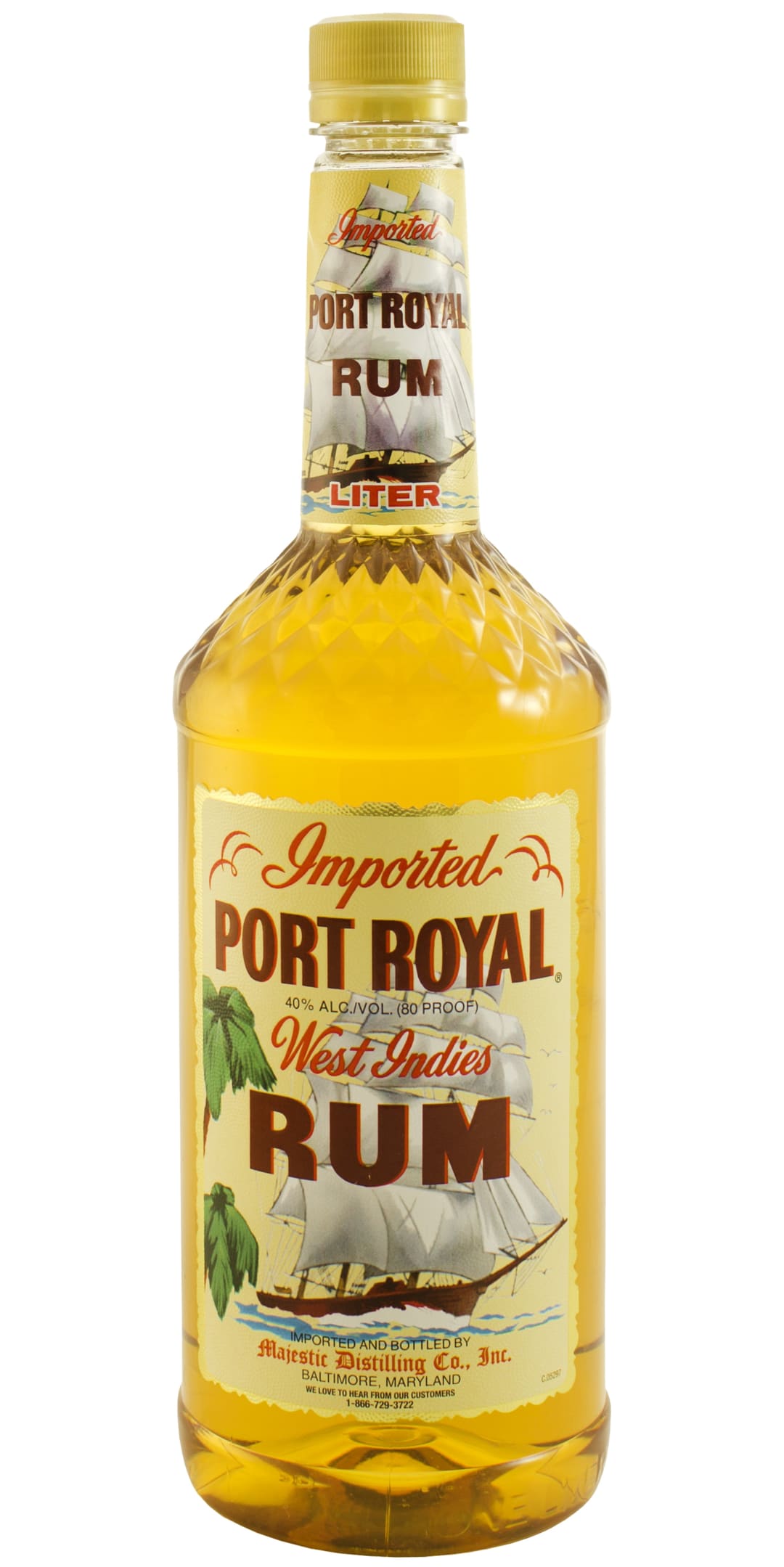 Port Royal West Indies Dark Rum 1l Plastic Bottle 80 Proof