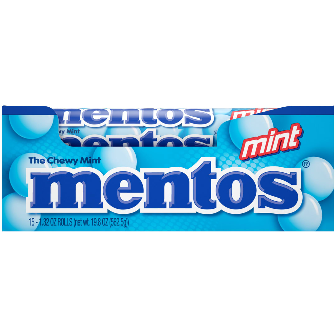 Mentos Chewy Mints Mint 14 pc Single Rolls - 15 Pack