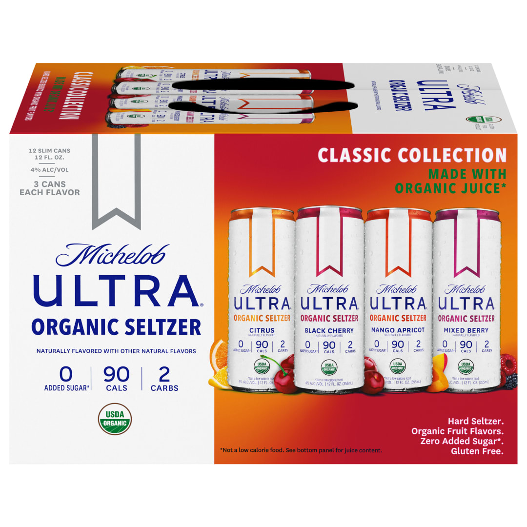 Michelob ULTRA Second Edition Flavors Organic Hard Seltzer, Variety Pack, 12 Pack, 12 FL OZ Slim Cans