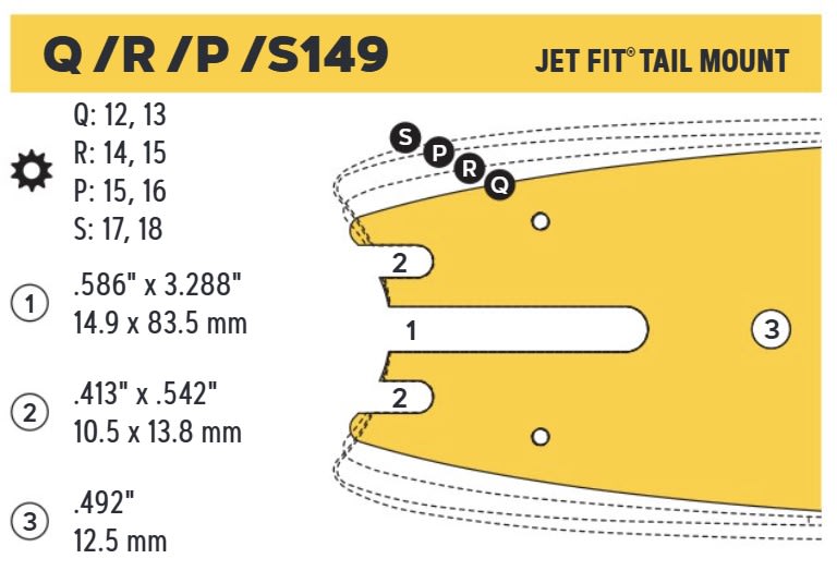 Oregon 75cm Harvester Bar, SpeedMax XL Stump Spray .404", .080" ga (752SRRP149)