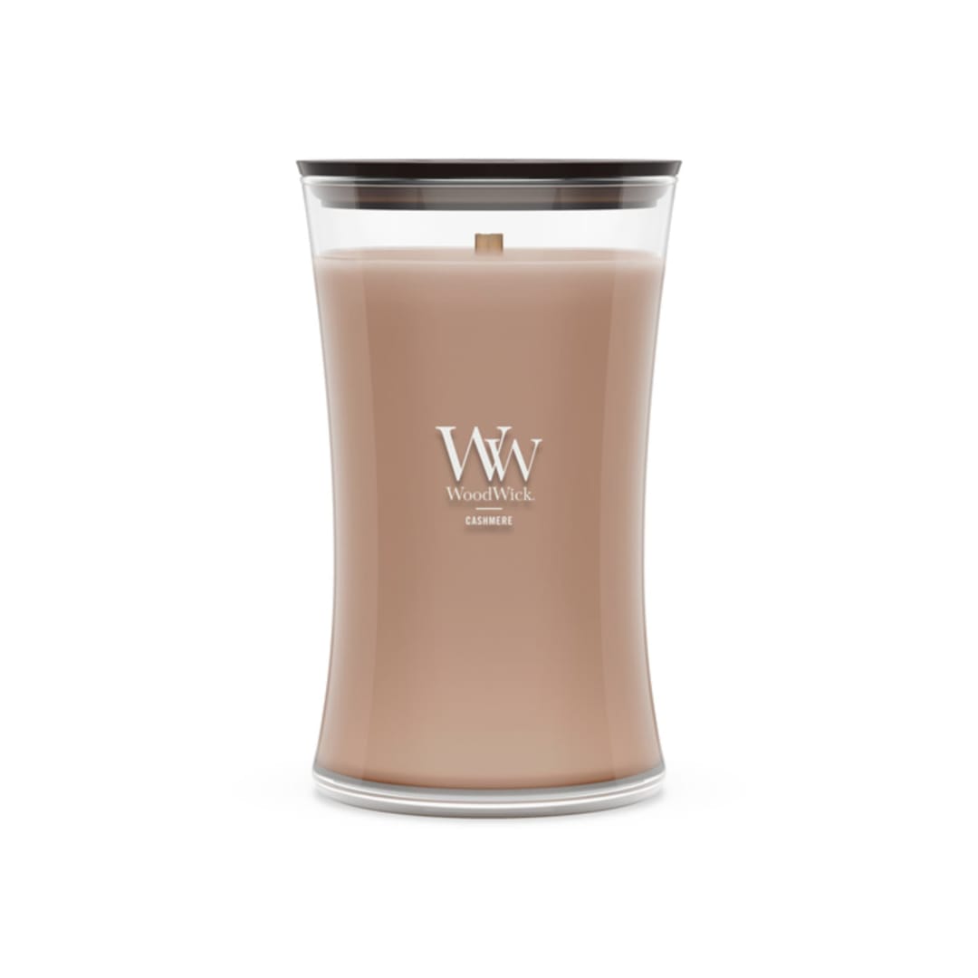 WoodWick Cashmere Large Hourglass Scented Candle