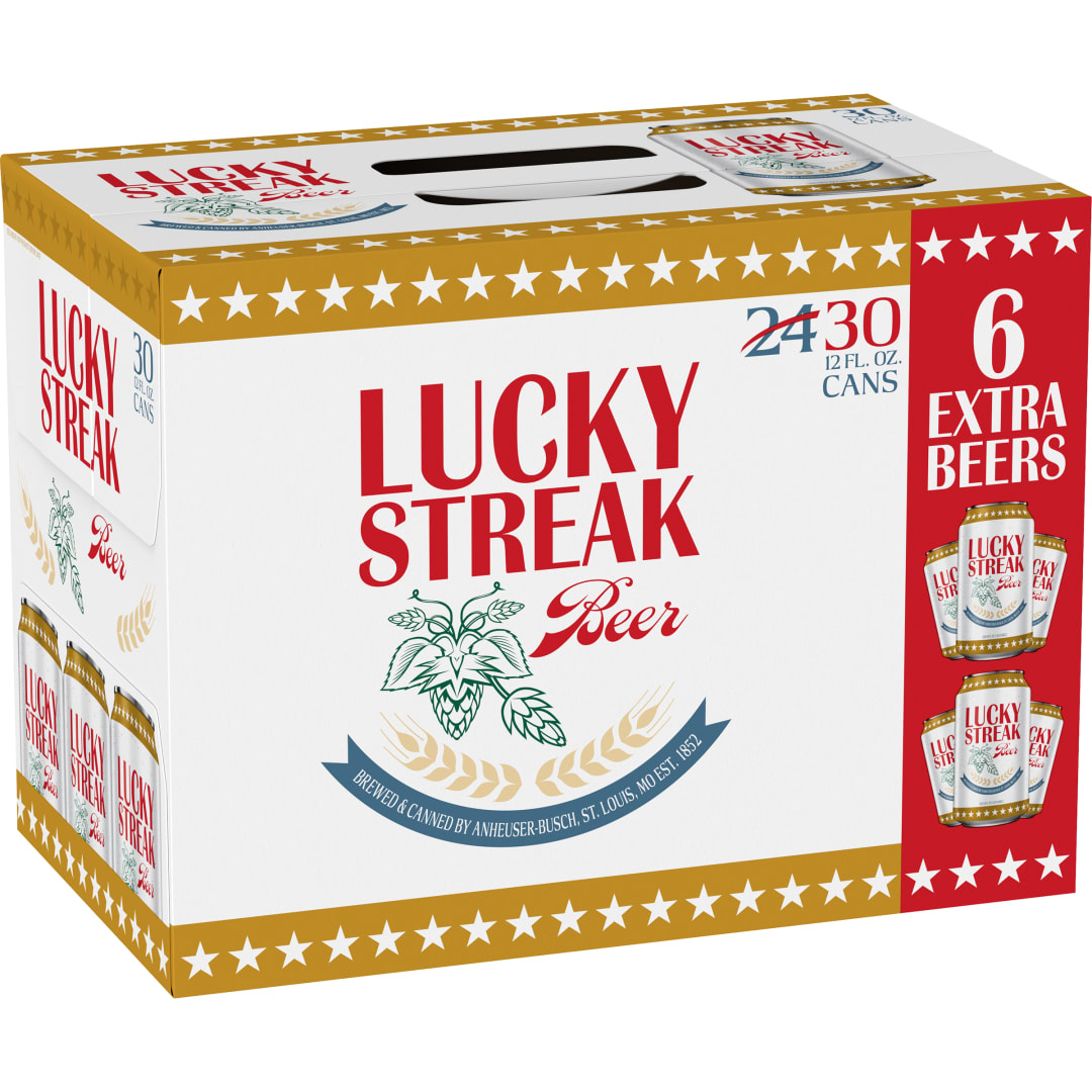 Lucky Streak Beer, 30 Pack 12 fl. oz. Cans