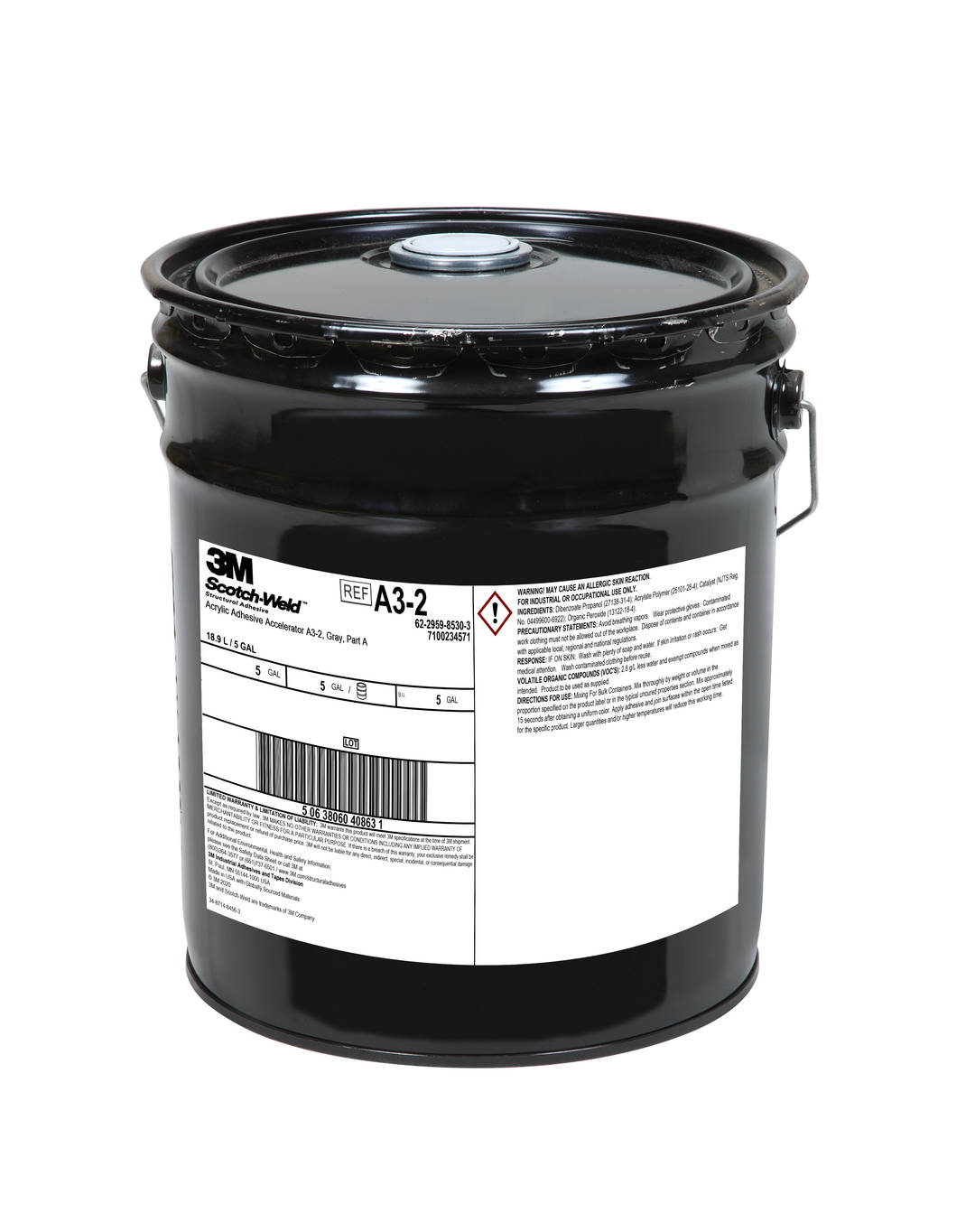 3M™ Scotch-Weld™ Acrylat Klebstoffaktivator A3-2, Grau, Teil A, 3.78 L