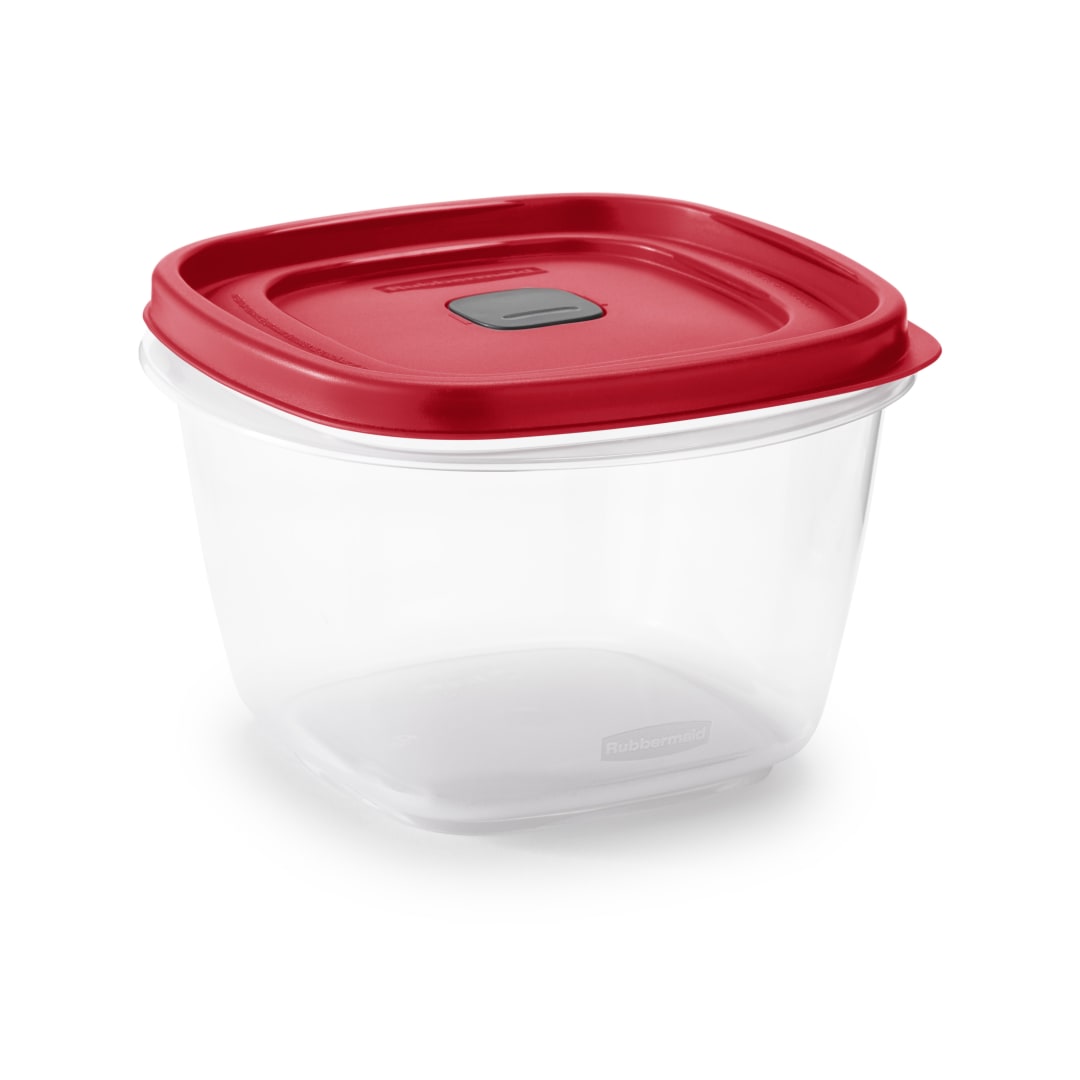 Rubbermaid® Vented Easy Find Lid Food Storage Container, 7 Cup, 3 Pack, Racer Red