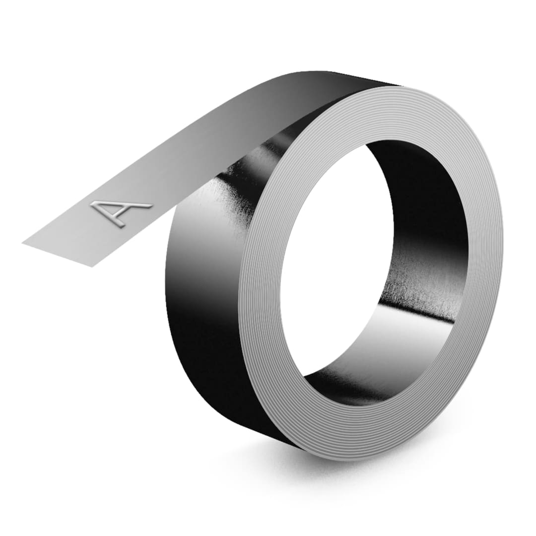 DYMO® Non-Adhesive Stainless Steel Embossing Tape, 1/2-inch x 21-foot