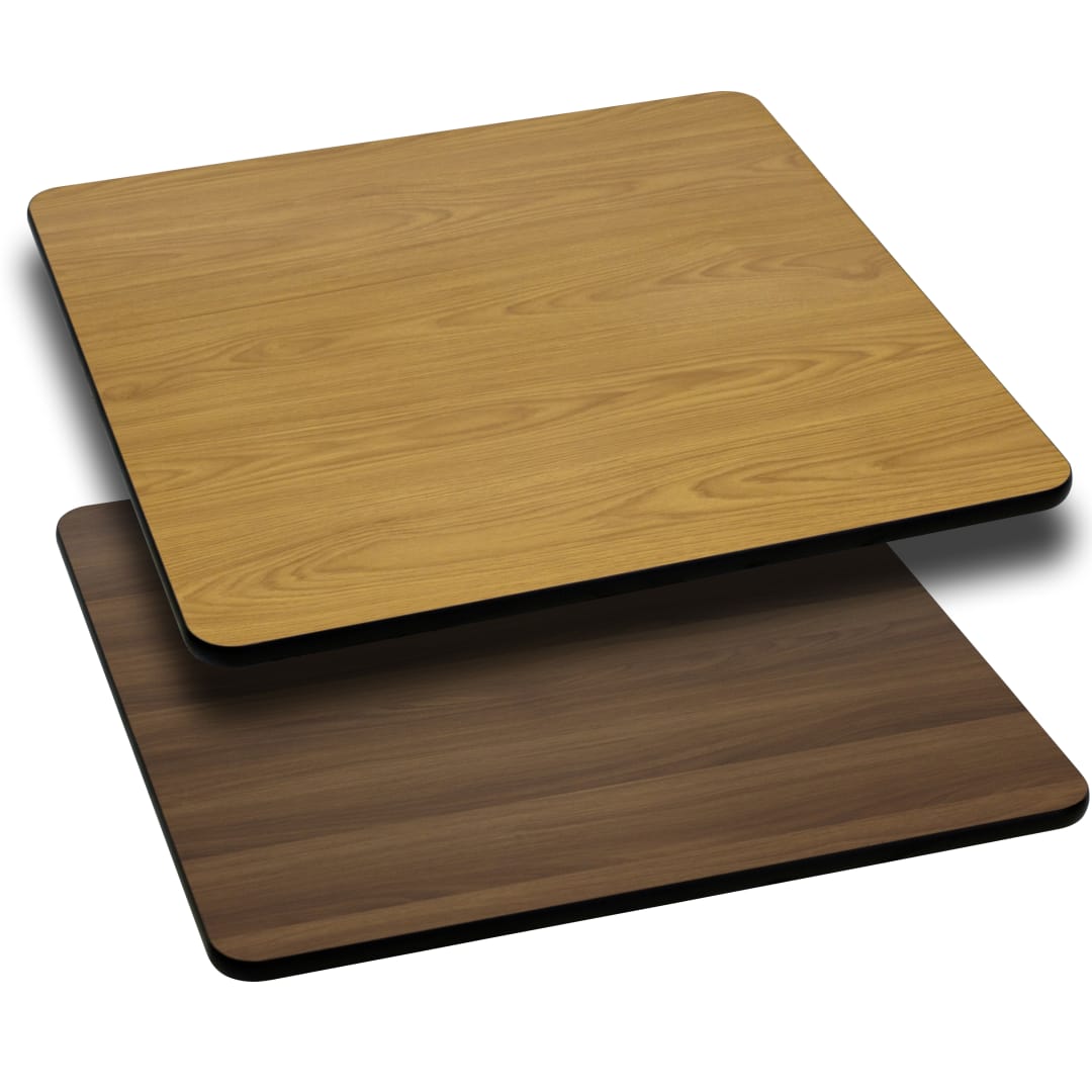 Glenbrook 42'' Square Table Top with Natural or Walnut Reversible Laminate Top