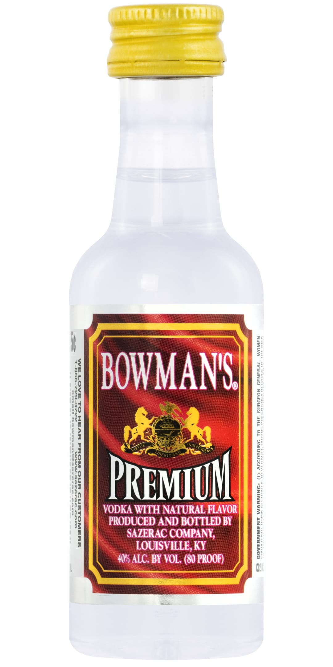 Bowman's Vodka 50ml 80 Proof