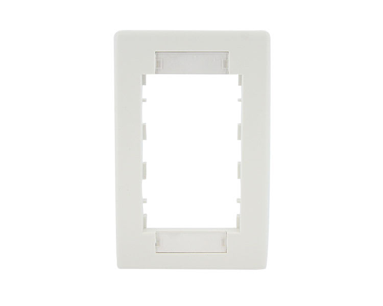 EMPTY WALLPLATE FOR 45 DEGREE JACK-WHITE