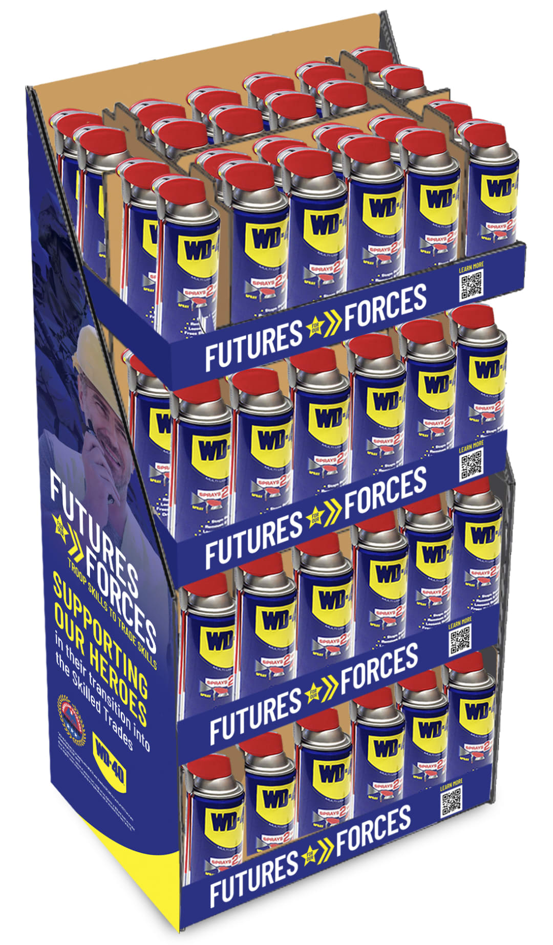 WD-40 12OZ AMVETS 96CT CASE STACKER DS
