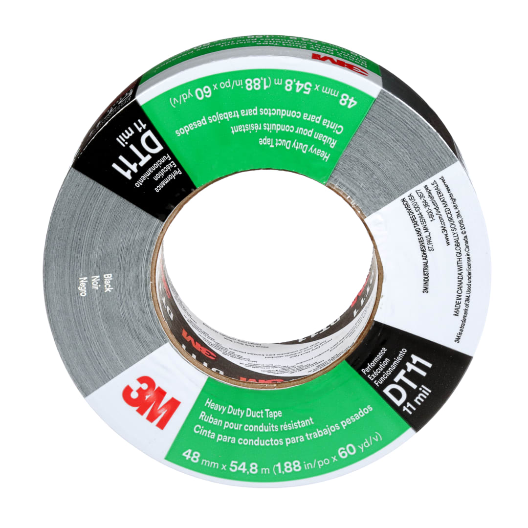 3M™ vysokovýkonná Duct Tape DT11, cierna , 48 mm x 54,8 m, hrúbka 0,28 mm, 24 rolí v kartóne, individuálne balená