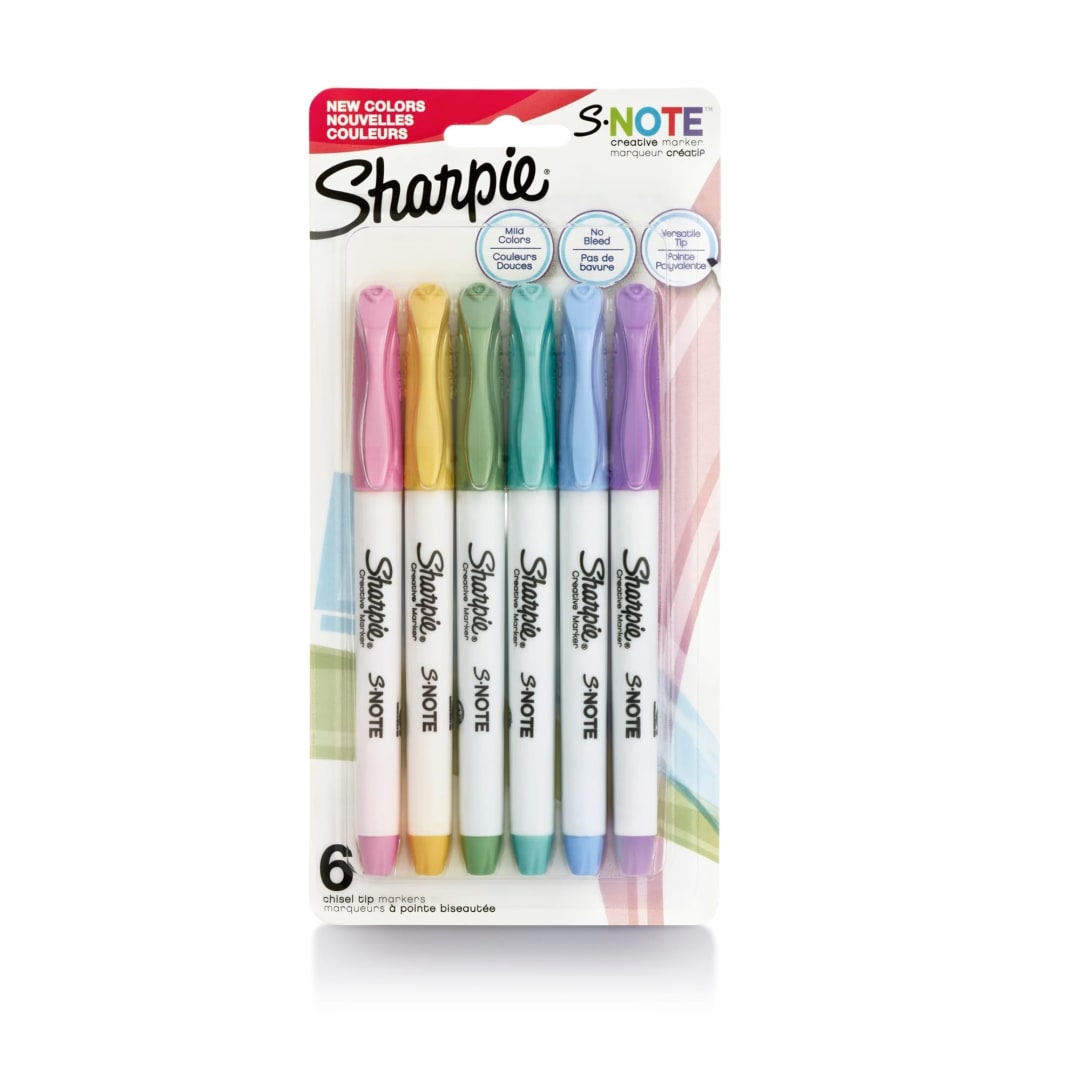 SHARPIE S-NOTE V2 CLR 6CT ASST BL RFID