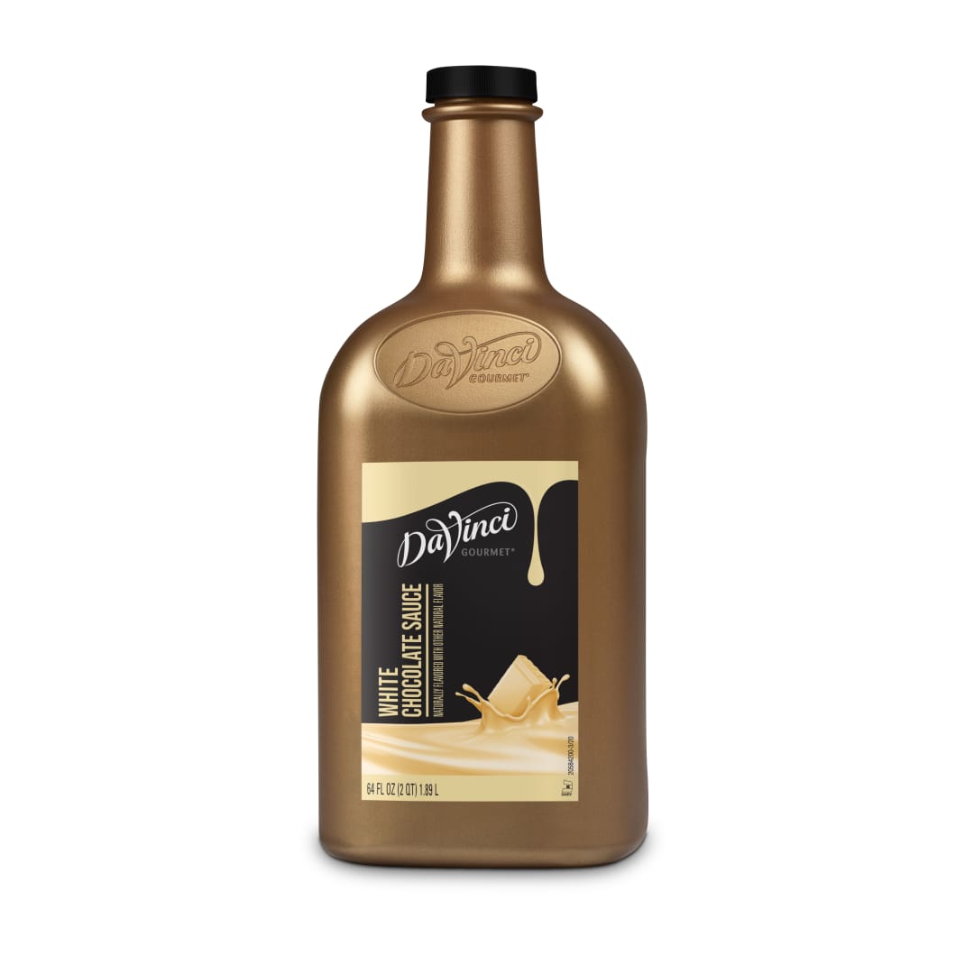 DaVinci Gourmet White Chocolate Sauce, Plastic Bottle, 6 x 64 fl oz (1/2 gallon)