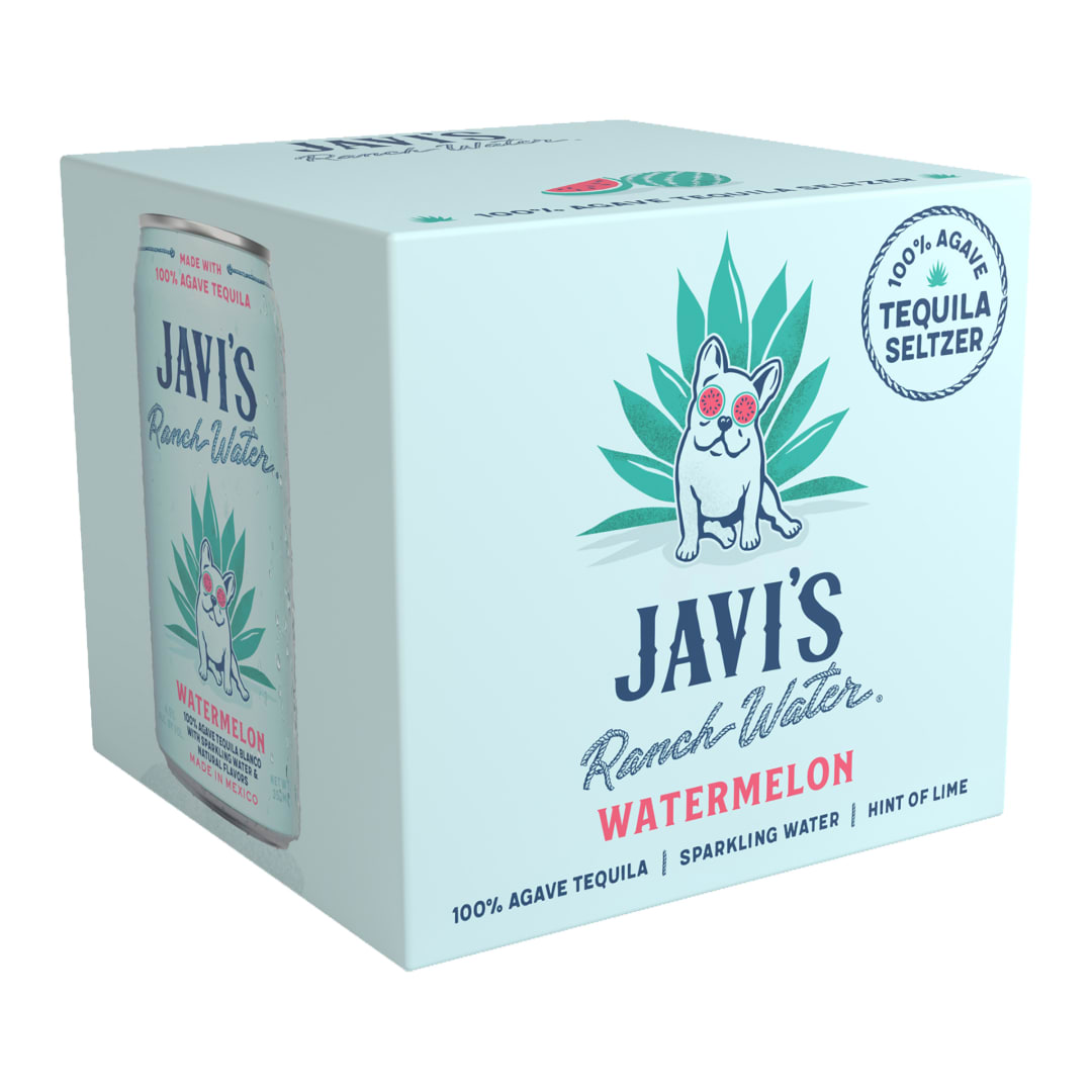 JAVI'S Ranch Water Watermelon Tequila Seltzer 355ml 4 Cans