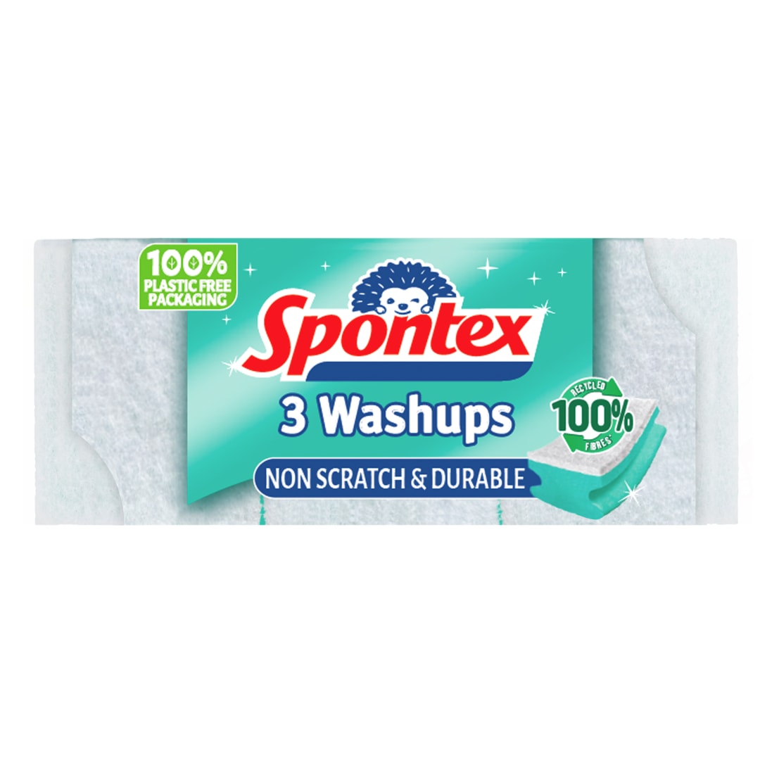 Spontex 3 Washups Non Scratch Sponge Scourers