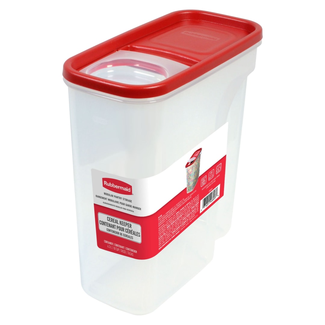 Rubbermaid® Cereal Keeper Modular Pantry Food Storage Container, 4.3 L (18 Cup), 1 Count