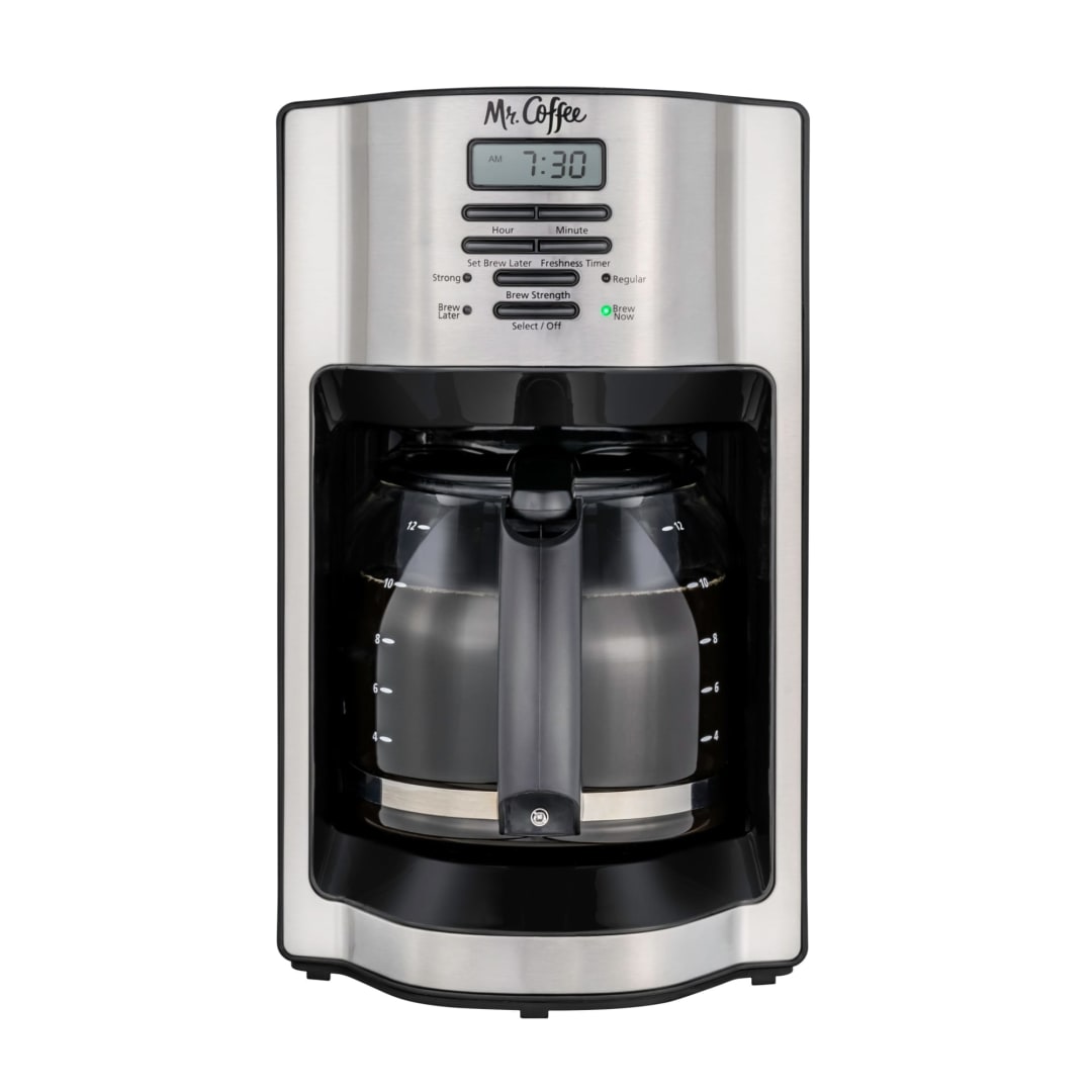 Mr. Coffee® 12-Cup Programmable Coffee Maker with Rapid Brew System, Stainless Steel