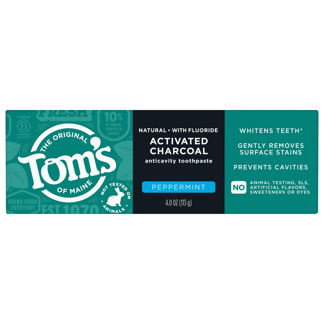 Tom’s of Maine Natural Activated Charcoal Toothpaste with Fluoride