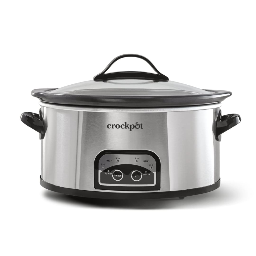 Crockpot® One Touch Control 6-Quart Easy-to-Clean Slow Cooker, Stainless Steel