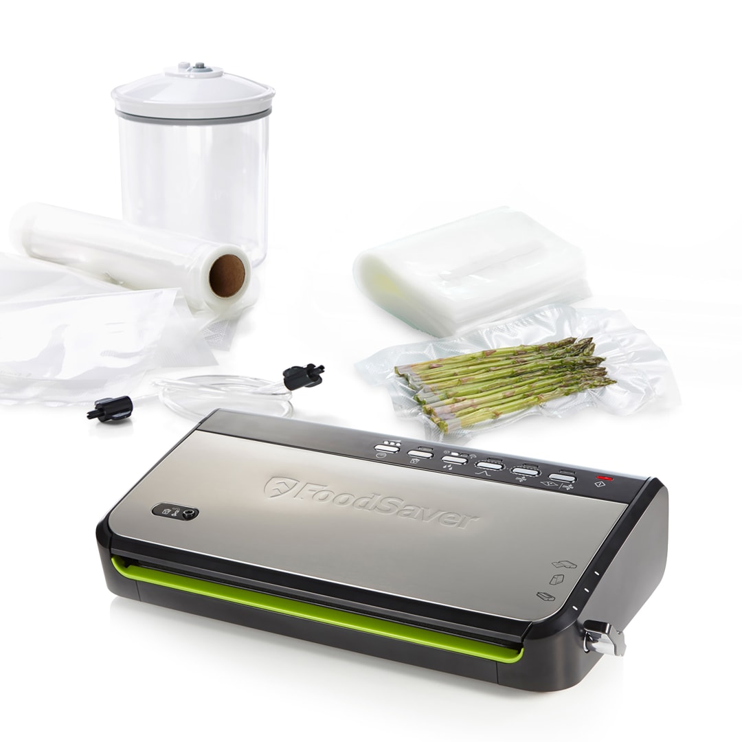 SS VACUUM SEALER WITH ROLL STORAGE