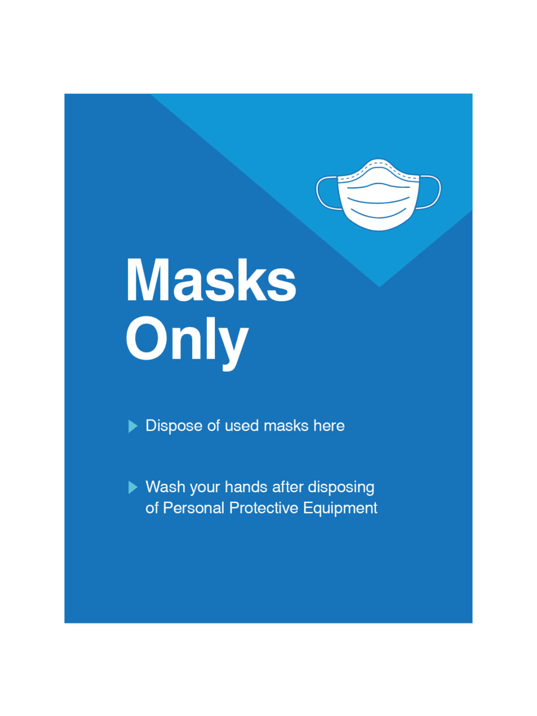  WASTE WATCHER - Sign - Masks Only - Blue