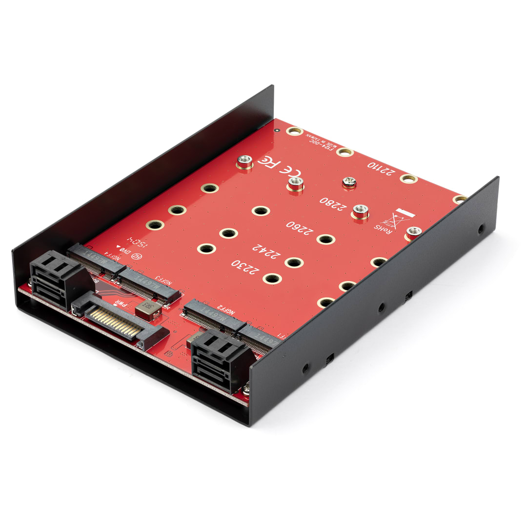 4x M.2 NGFF to 3.5" SATA Adapter Converter