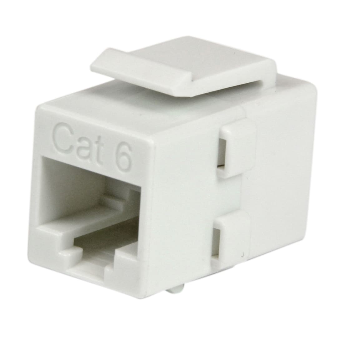 Cat6 RJ45 Coupler White Keystone Jack Cat 6 F F