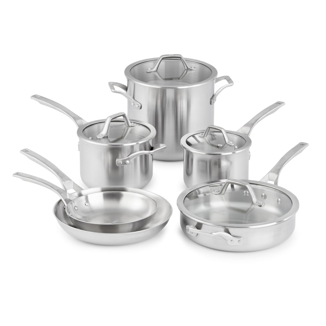 Calphalon® Signature™ Stainless Steel 10-Piece Cookware Set