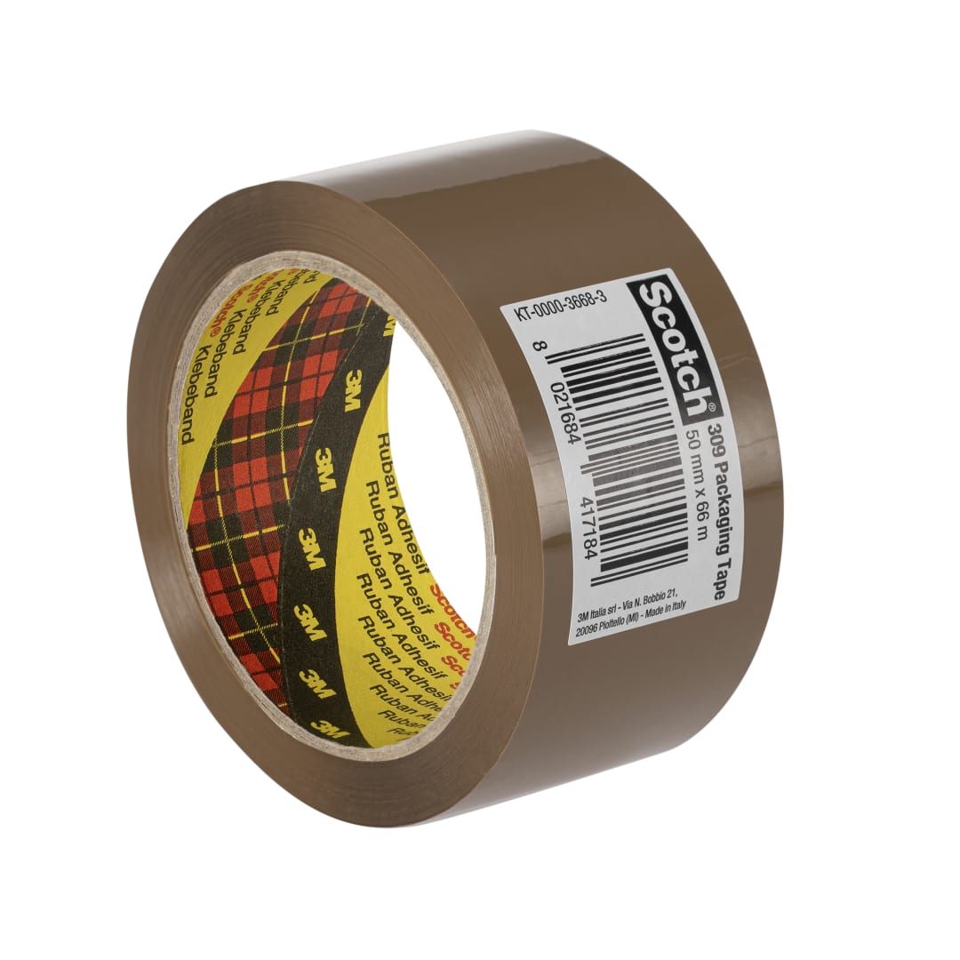 Scotch® Box Sealing Tape 309, Brown, 50 mm x 66 m