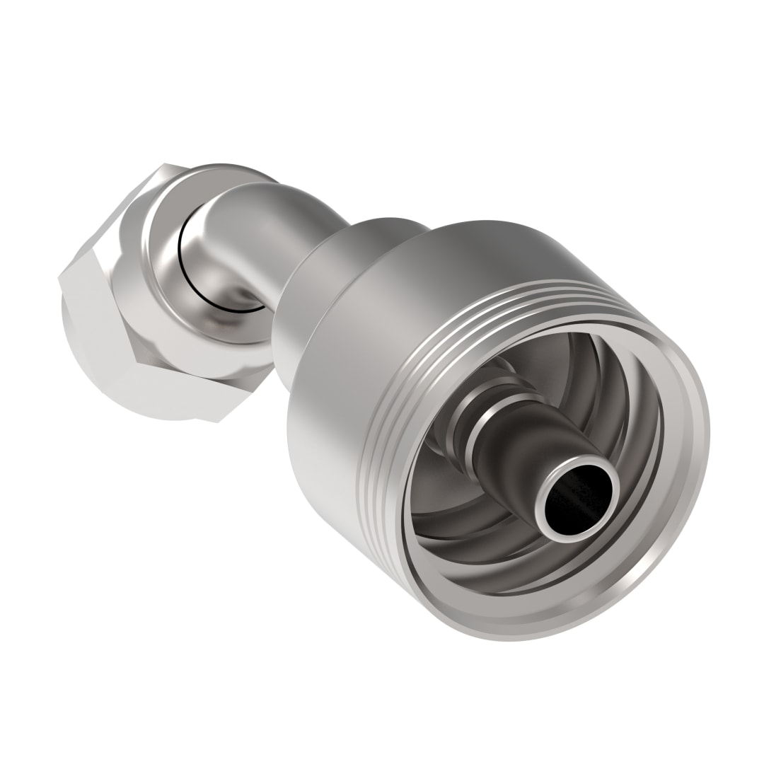 Aeroquip 3/8" Female JIC 45 Degree x 3/8" 4 Wire Hydraulic Hose Fitting