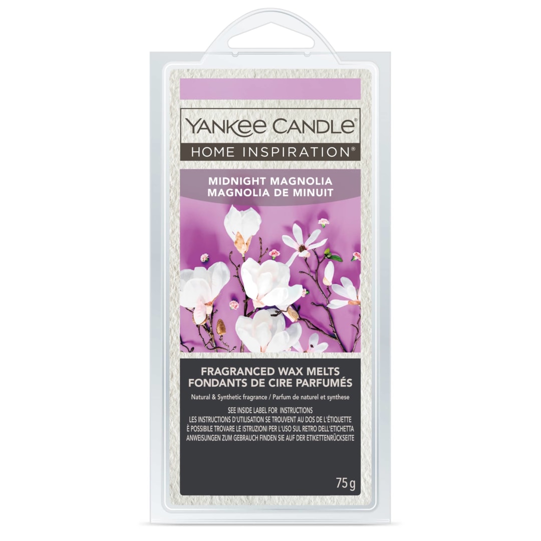 Yankee Candle® Home Inspiration Scented Wax Melts | Midnight Magnolia Wax Melts | Up to 4 Hours of Fragrance | 6 Count