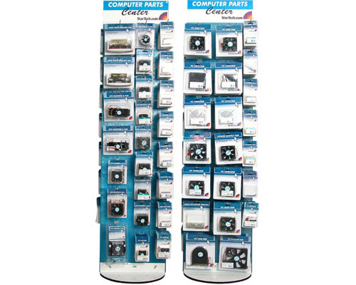 Revolving Computer Parts Display Rack