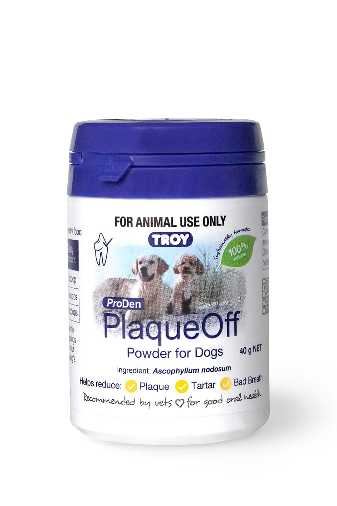 PlaqueOff Dental Powder for Dogs, 40g