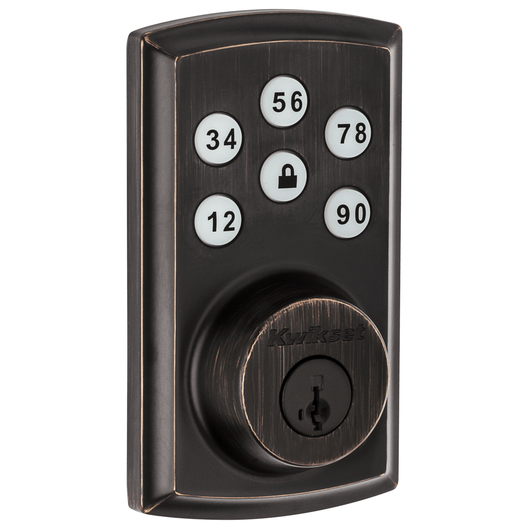 888 SmartCode Electronic Deadbolt with Z-Wave Technology featuring SmartKey Security™ in Venetian Bronze
