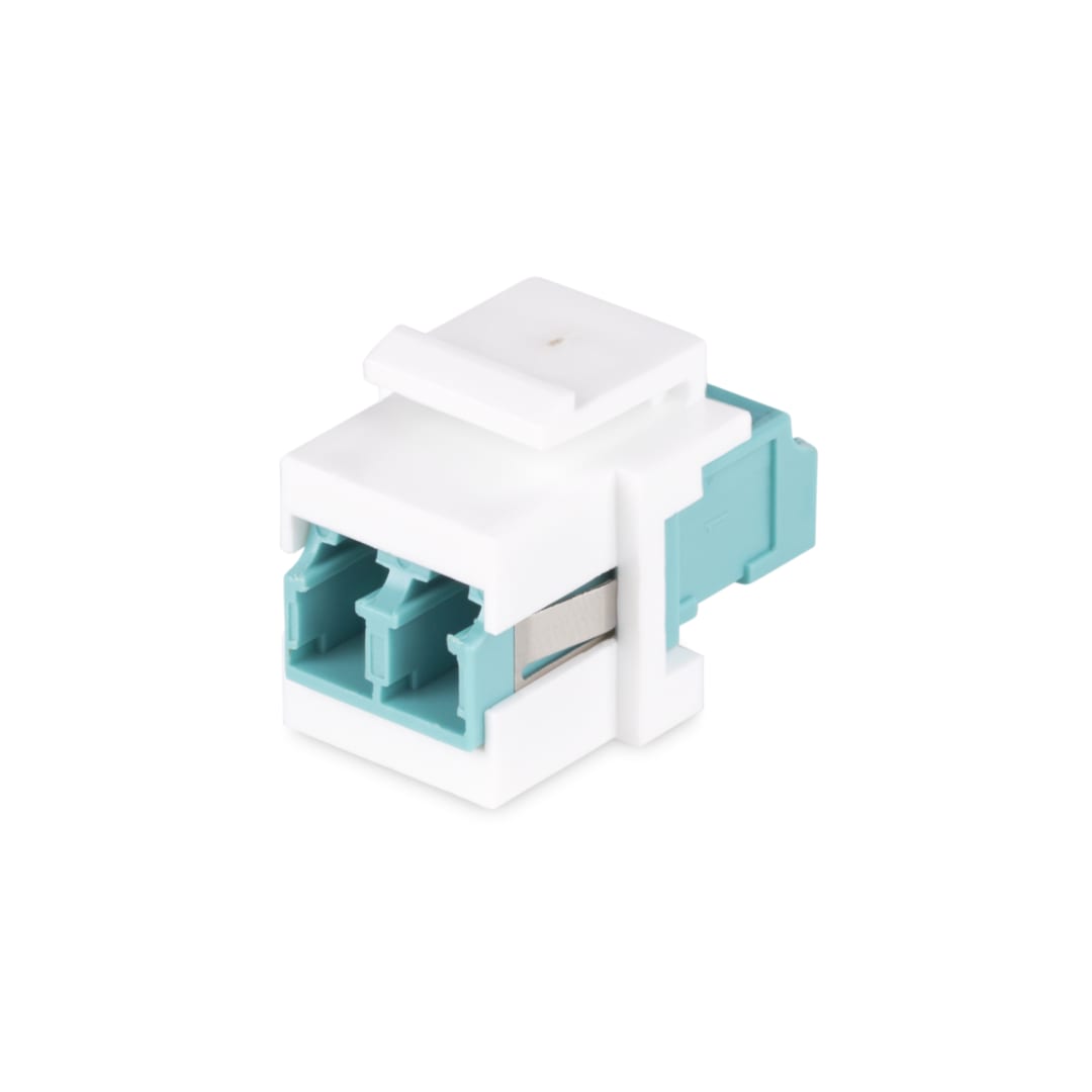 Duplex Multimode LC to LC Fiber Keystone Coupler Jack