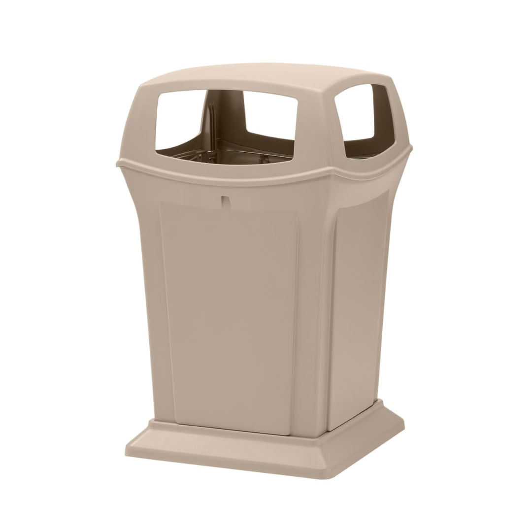 Rubbermaid Commercial Products Ranger 45 Gallon Container with 4 Openings, Wool