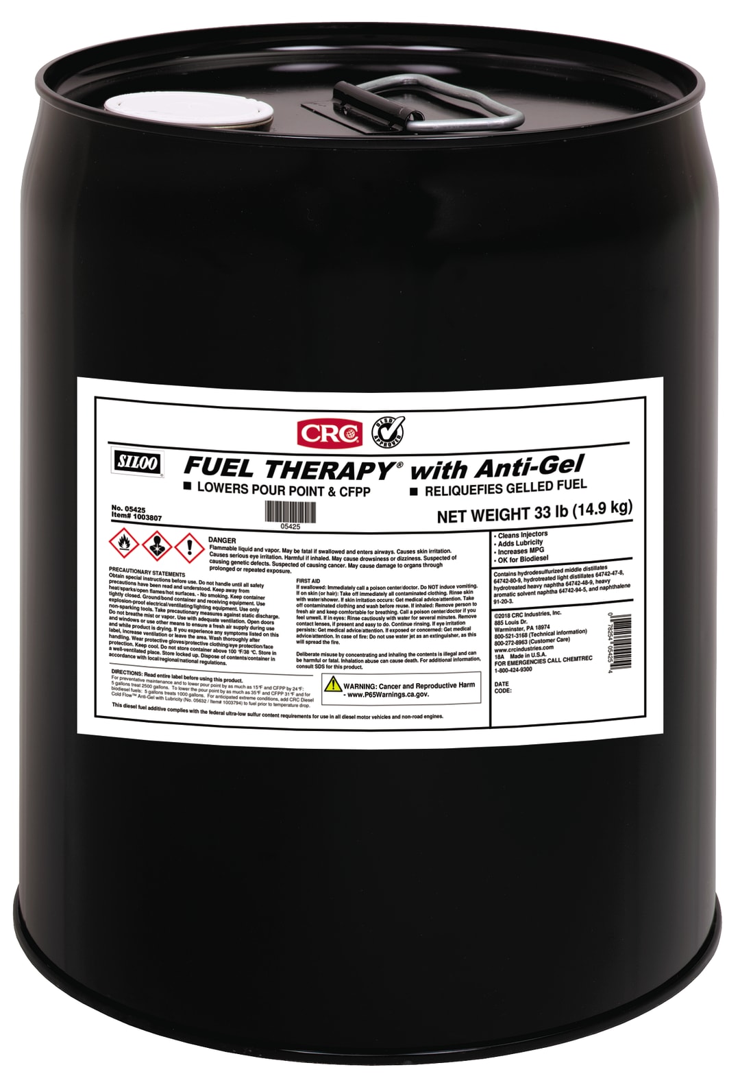CRC Diesel Fuel Therapy Injector Cleaner w/Anti-Gel 1X5GL