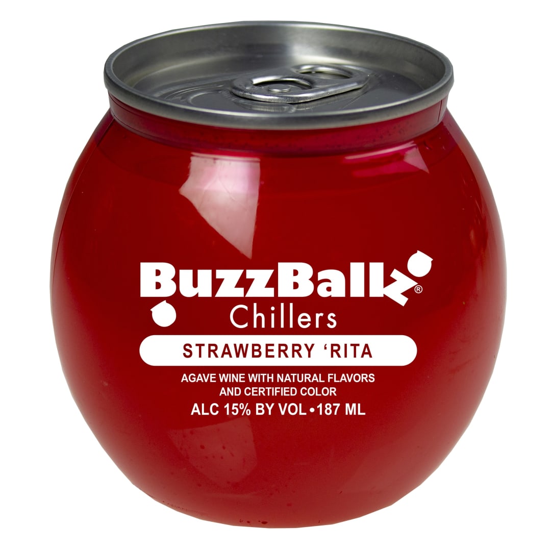 BuzzBallz Strawberry Wine Cocktail 187ml 24 Pack 30 Proof