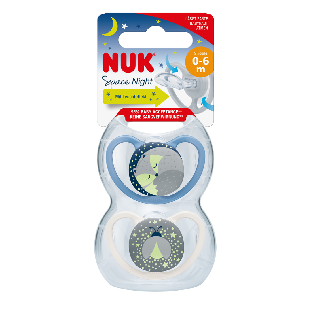 NUK PACIFIER SI INE S1 SPACE NIGHT 2/BOX