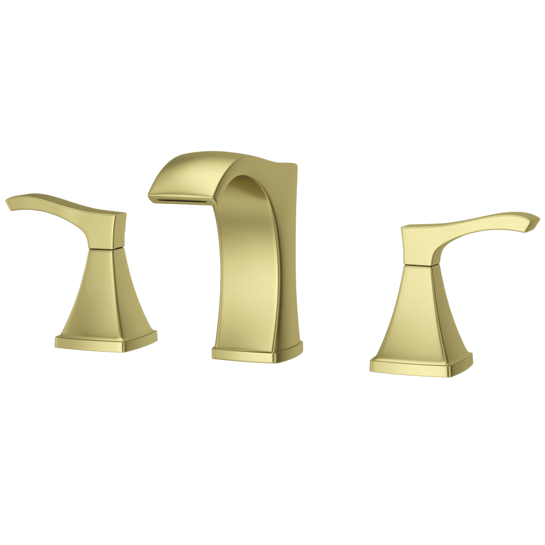 Venturi 2-Handle 8" Widesprad Bathroom Faucet in Brushed Gold