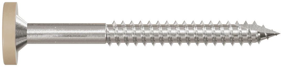 Simpson Strong-Tie T08175FS75TN Fascia Board Screw — #8 x 1-3/4 in. T-20 6-Lobe Pancake Head Type 316, Tan (75-Qty) (Pack of 500)