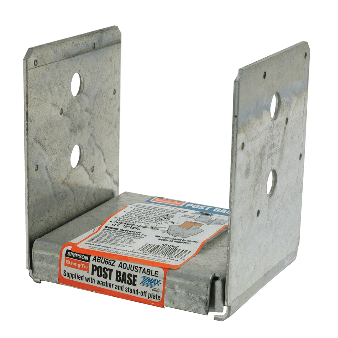 Simpson Strong-Tie ABU66Z ABU ZMAX® Galvanized Adjustable Standoff Post Base for 6x6 (Pack of 10)
