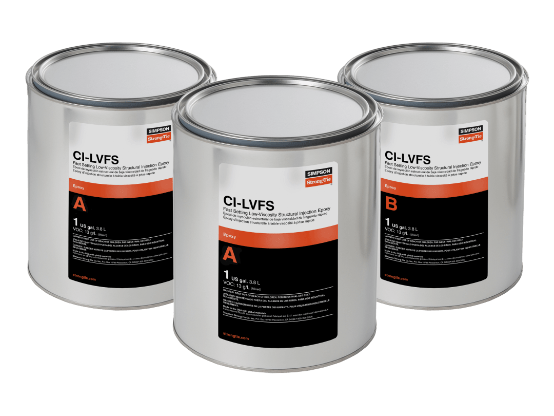 Simpson Strong-Tie CILVFS3KT CI-LV FS™ Fast-Setting Low-Viscosity Structural Injection Epoxy (3-gal. Kit)