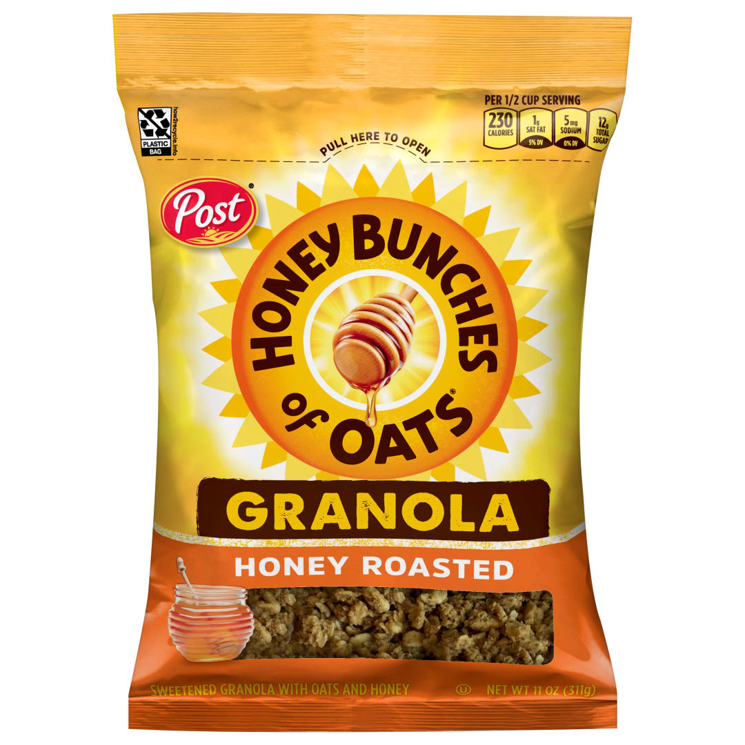 Honey Bunches of Oats Honey Roasted Granola Cereal, 11 oz Bag
