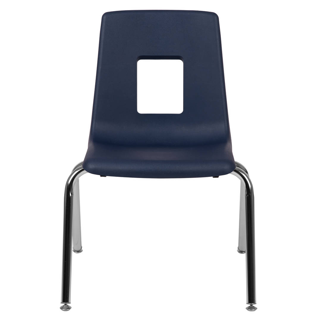 Mickey Advantage 4-pack Navy Student Stack School Chair - 16-inch