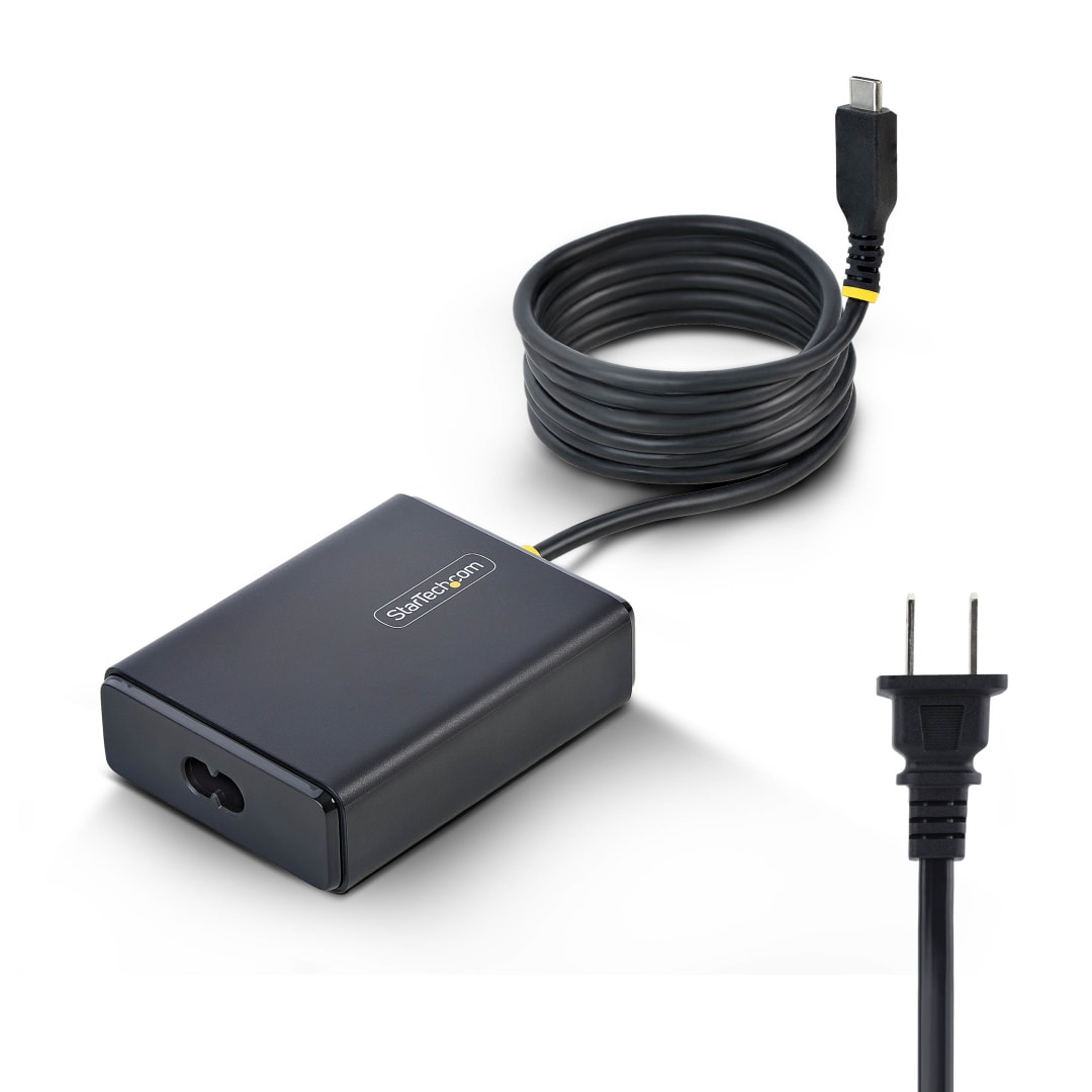 100W, Adapter Brick, 1x 6ft USB-C Tethered Cable, Black, NA