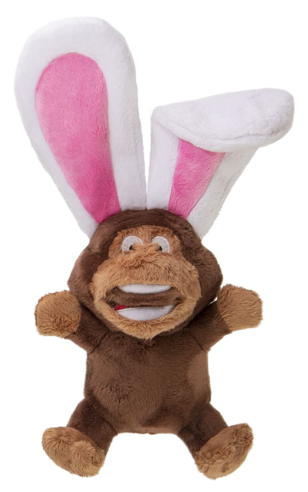 goDog Flips Monkey Rabbit Silent Squeak Plush Dog Toy With Chew Guard Technology, Large