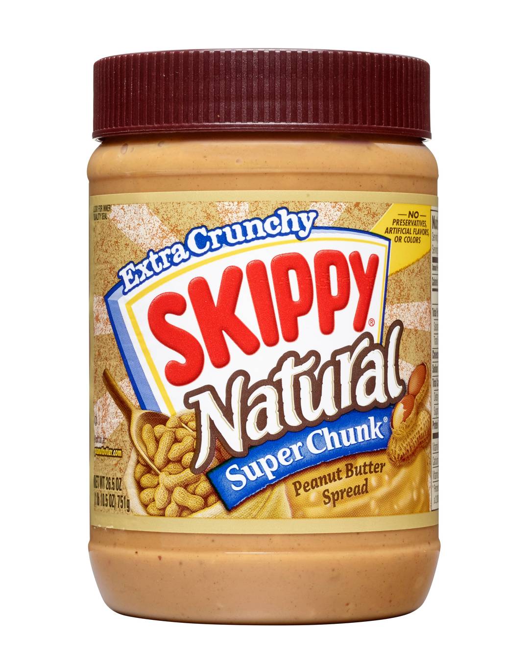 SKIPPY SUPER CHUNK Natural Peanut Butter Spread