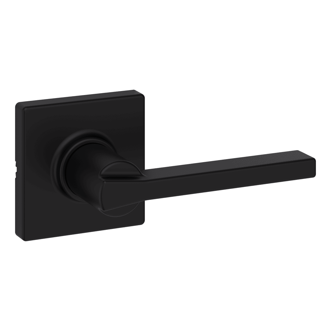 Casey Square Hall/Closet Lever in Matte Black (10-PACK)